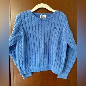 Lilly Pulitzer blue cable knit sweater size 6